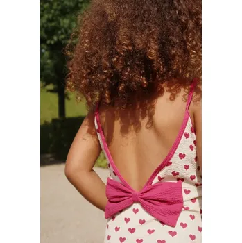 Dámské plavky Jednodílné dětské plavky Konges Sløjd BOWIE SWIMSUIT béžová barva, KS103342 01X, vel. 68