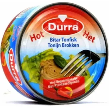 konzervovaná ryba DURRA Tuňák pikantní v sójovém oleji 160 g