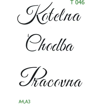 Šablona T 046 - A4 , Lepící fólie