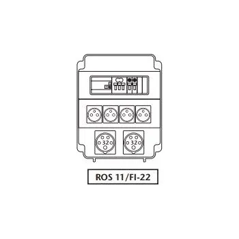 Rozvaděč Zásuvková kombinace ROS 11/FI-22 SEZ - CZ s.r.o. 09-06-050-71122