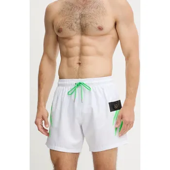 Pánské kraťasy Plavkové šortky PLEIN SPORT bílá barva, PS25MBM04 00X, vel. XL