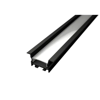 LED lišta Vestavný profil lišta pro LED pásky V25 černý - profil lišta + Nacvakávací mléčný difuzor 1m - LED Solution - LP316B-1M_LP-UNICOV1-MLK-1M - LP316B-1M_LP-UNICOV1-MLK-1M