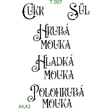 Šablona T 007 - A4 , Lepící fólie