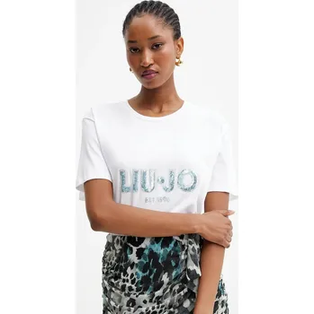 Dámské tričko Bavlněné tričko Liu Jo dámské, bílá barva, UF5260.JS923 00C, vel. S