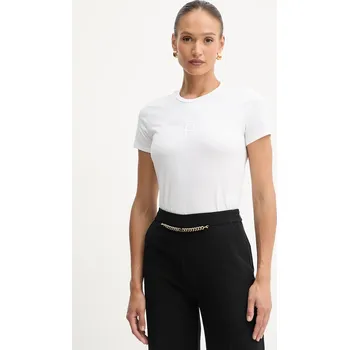 Dámské tričko Bavlněné tričko Elisabetta Franchi dámské, bílá barva, MA00756E2 00X, vel. 34