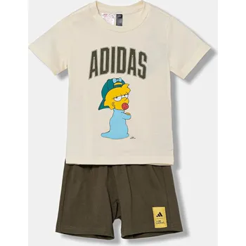 Dětská bavlněná souprava adidas JL9174 zelená 91X, vel. 74