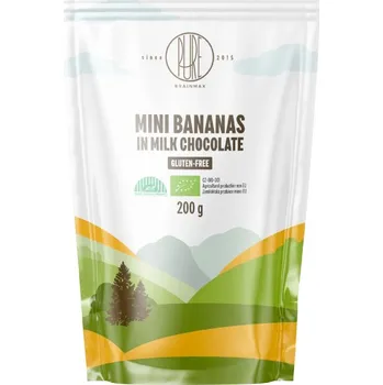 Čokoláda BrainMax Pure Mini banánky v mléčné čokoládě, BIO, 200 g