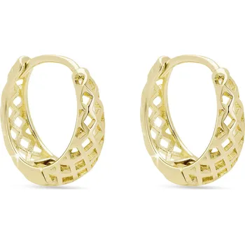 Náušnice Kruhové náušnice s mřížkou 3684