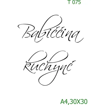 Šablona T 075 - 30 x 30 cm , Nelepící folie