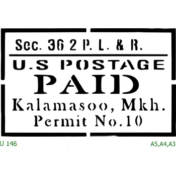 Šablona U 146 - A5 , Lepící fólie