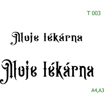 Šablona T 003 - A4 , Nelepící folie