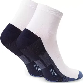 Pánské ponožky Pánské vzorované ponožky 054 bílá 47-50