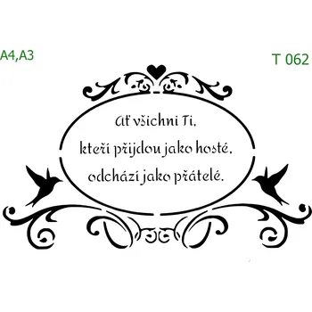 Šablona T 062 - A3 , Nelepící folie