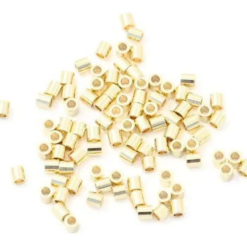 Materiál na výrobu šperku EU Valéček kovový 2/2mm chirurgická ocel gold plating 24kt