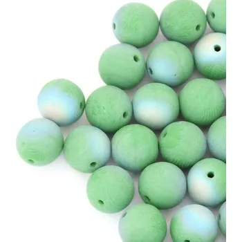 Korálek CZ Korálek mačkaný kulička 8mm zelená AB 53330/28701/MAT (20ks)