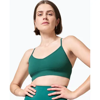 Casall Bezešvý dámský tréninkový top s grafickým žebrováním zelený 22210