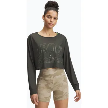 Dámské tričko Dámské tričko Longsleeve Under Armour Project Rock IP baroque green/city khaki/city khaki