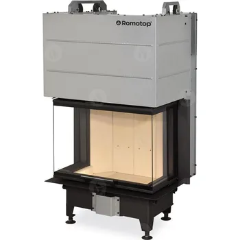 Krbová vložka Romotop HEAT C 3G L 65.52.31.24 teplovzdušná třístranná krbová vložka s výsuvnými dvířky a děleným sklem