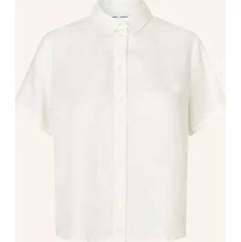 Dámská halenka Samsøe Samsøe Dámská Košilová Halenka Mina Ze Lnu, krémová, 38