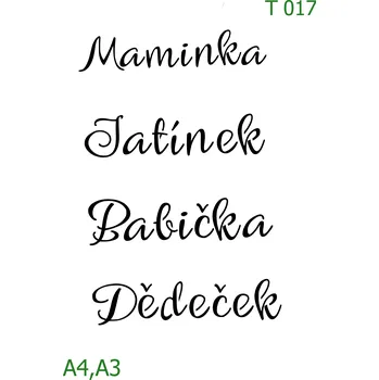 Šablona T 017 - A4 , Lepící fólie