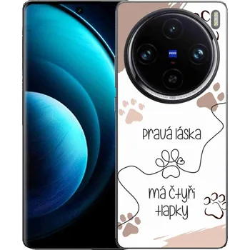 Pouzdro na mobilní telefon Gelový kryt mmCase na Vivo X100 Pro 5G - psí motiv 1 bílé pozadí