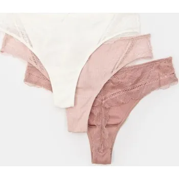 Kalhotky Sinsay - Tanga stringy 3 ks - vícebarevná - 937EZ-MLC - 937EZ-MLC-S