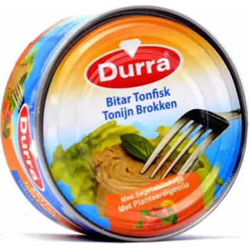 konzervovaná ryba DURRA Tuňák v sójovém oleji 160 g