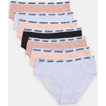 Dámské oblečení Sinsay - Sada 7 kalhotek hipster - vícebarevná - 830EO-MLC - 830EO-MLC-XS