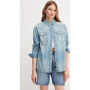 Pánská košile Džínová košile Tommy Hilfiger WW0WW46486 modrá 50J, vel. 36