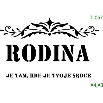 Šablona T 067 - A4 , Nelepící folie