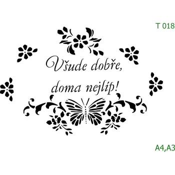 Šablona T 018 - A3 , Nelepící folie