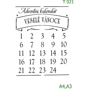 Šablona T 021 - A4 , Nelepící folie