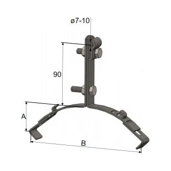 Hromosvod Podpěra PV 15 U a Cu 300130 TREMIS s.r.o. 57-02-525-33108
