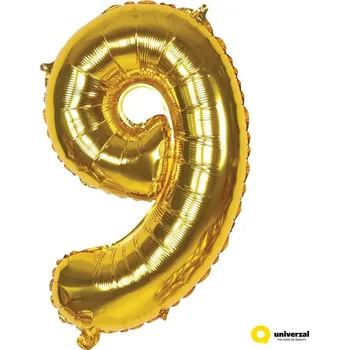 Balónek Balón zlatý číslo 9 - 60cm