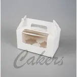 Krabička na 2 ks cupcakes s vložkou (16,5x9,2x 8,7cm)