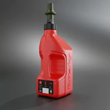 Kanystr Kanystr na benzín TUFF JUG CONTAINER JUG CONTAINER VIEW STRIP W/RIPPER CAP barva červená, obsah 10 litrů (rychlotankovací kanystr na pohonné hmoty)