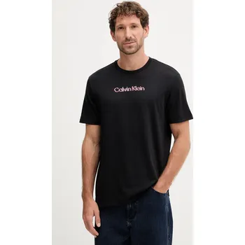 Pánské tričko Bavlněné tričko Calvin Klein Jeans pánské, černá barva, s potiskem, LV04RC858G 99X, vel. S