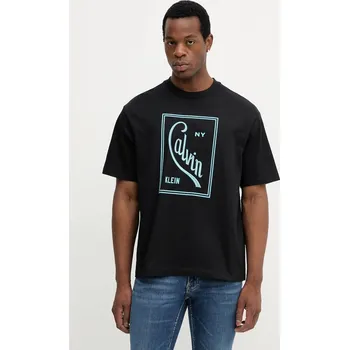 Pánské tričko Bavlněné tričko Calvin Klein Jeans LV04RC836G černá 99X, vel. S