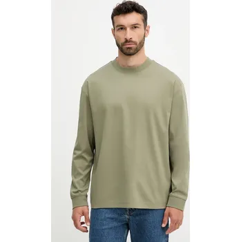 Pánské tričko Bavlněné tričko s dlouhým rukávem BOSS C-Tubby 11 50531331 zelená 91X, vel. XXL