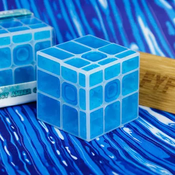 Hlavolam Rubikova kostka Mirror Cube QiYi MoFangGe pro speedcubing Barva: Icy Amber