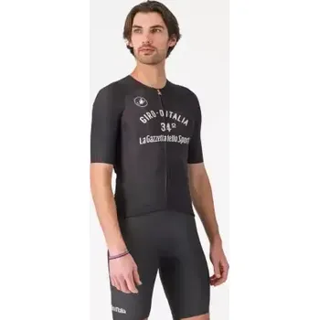 cyklistický dres Castelli Giro Vintage Maglia Nera 34 pánský dres krátký rukáv Nero vel. L