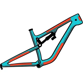 rám kola RideWrap set ochranných fólií na rám 30 % pokrytí pro horská kola Lesklá