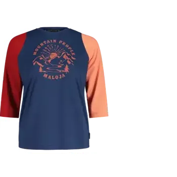 Dámské tričko Maloja HimbeereM. dámské triko 3/4 rukáv midnight multi vel. S