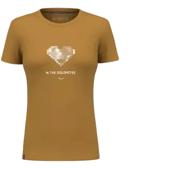 Dámské tričko Salewa Pure Heart Dry dámské triko krátký rukáv Golden Brown vel. 42/36