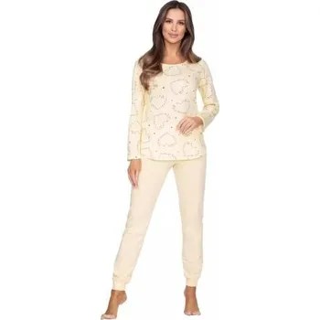 Dámské oblečení Dámské pyžamo 618/23 REGINA žlutá světlá M