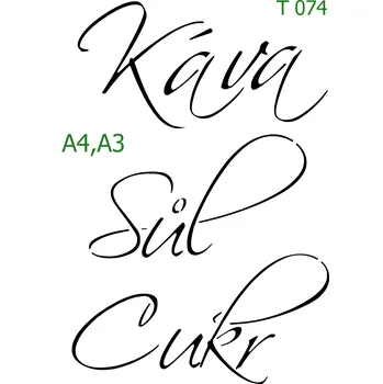 Šablona T 074 - A3 , Nelepící folie