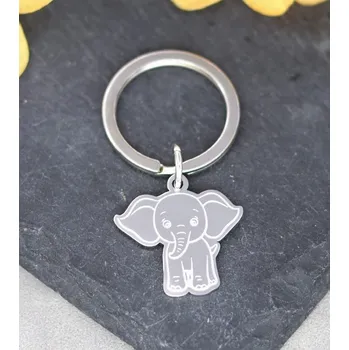 Přívěsek na klíče slon ocelový