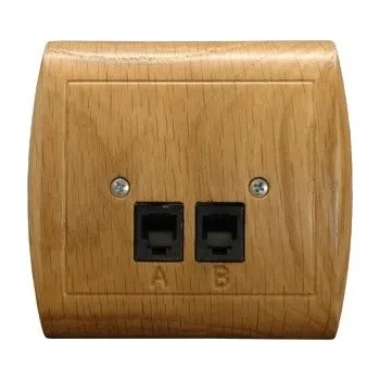 Elektrická zásuvka Zás.telef. DZ-TZU2-20-LXDA dub přír SEZ - CZ s.r.o. 07-28-050-32201