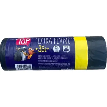 Pytle na odpadky uklidshop Pytel ig.zatahovací 50x60 35l TOP černý 15ks