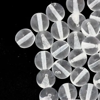 Dětské navlékací korálky CZ Korálek mačkaný kulička 8mm crystal 00030 (20ks)